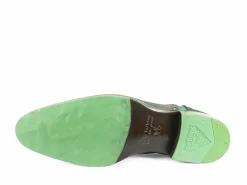 Fluevog Shoes 837 Granville | Brogued Leather Oxford Turquoise Flash Sale