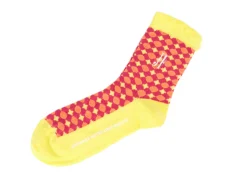 Fluevog Shoes Adeline Vog Socks | Floral Pattern Socks Pink/Yellow Online