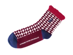 Fluevog Shoes Adeline Vog Socks | Floral Pattern Socks Red/White New