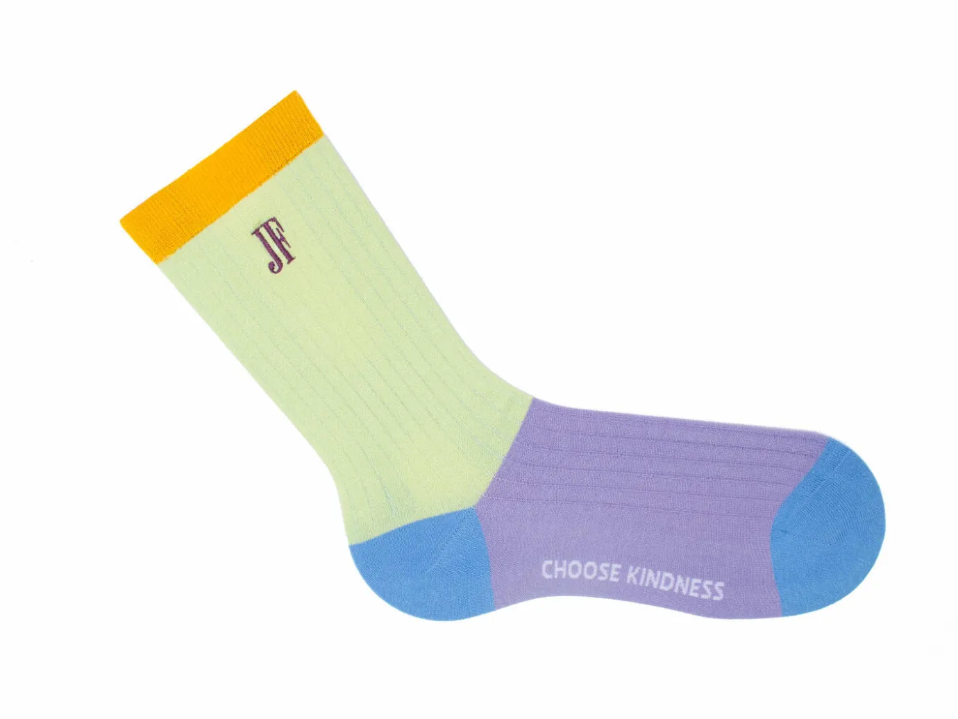 Fluevog Shoes Archer Vog Socks | Colourblock Sock Green Outlet