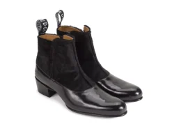 Fluevog Shoes Arthur | Zip-Up Ankle Boot Black Pony Flash Sale