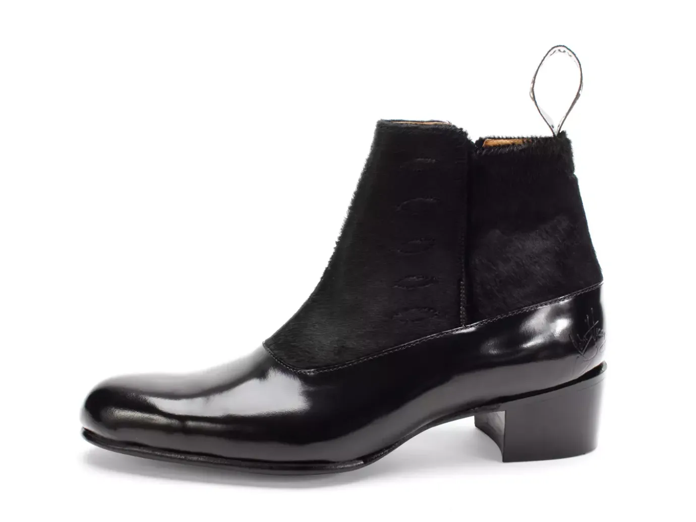 Fluevog Shoes Arthur | Zip-Up Ankle Boot Black Pony Flash Sale