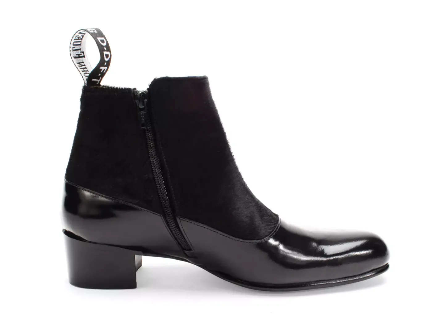 Fluevog Shoes Arthur | Zip-Up Ankle Boot Black Pony Flash Sale