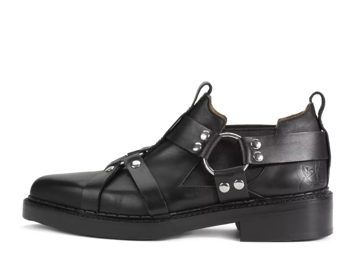 Fluevog Shoes Axel | Chelsea Shoe With Harness Black Hot