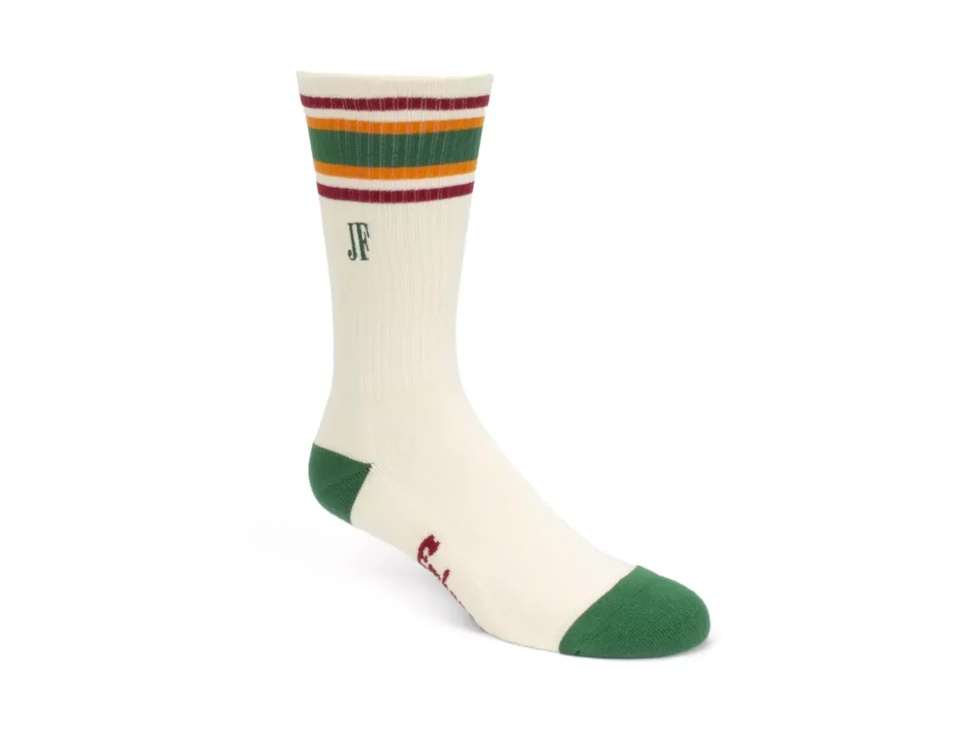 Fluevog Shoes Bandit | Colourblock Varsity Sock Cream/Green Online
