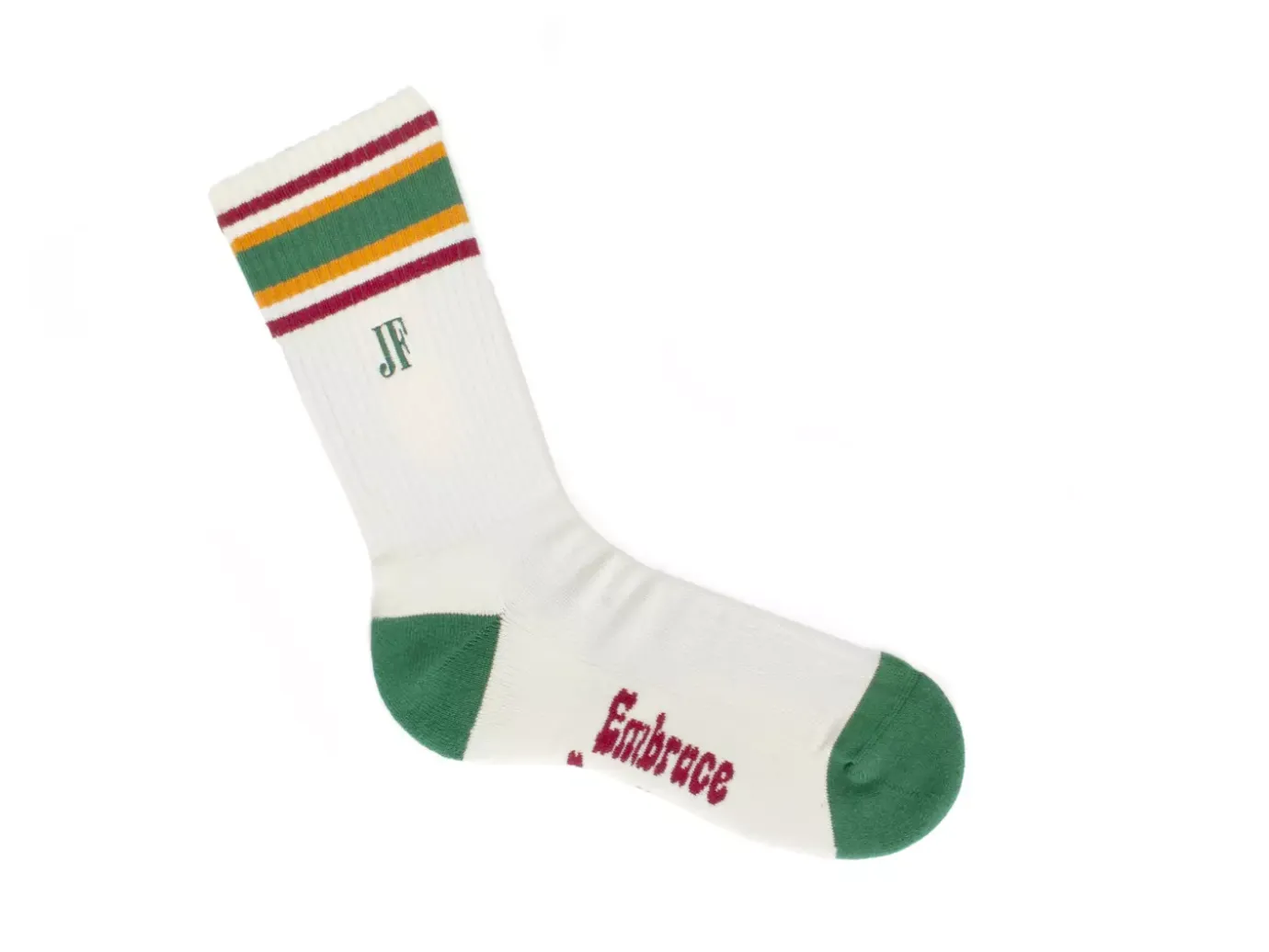 Fluevog Shoes Bandit | Colourblock Varsity Sock Cream/Green Online