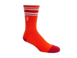 Fluevog Shoes Bandit | Colourblock Varsity Sock Red Clearance