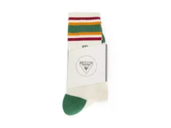 Fluevog Shoes Bandit | Colourblock Varsity Sock Cream/Green Outlet