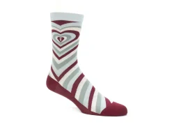 Fluevog Shoes Baobao Vog Socks | Heart Illusion Sock Cream/Blue/Burgundy Clearance