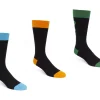 Fluevog Shoes Baz Vog Socks (3-Pack) | 3-Pack Graphic Sock Orange/Green/Blue Best