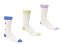 Fluevog Shoes Baz Vog Socks (3-Pack) | 3-Pack Graphic Sock Blue/Green/Purple Shop