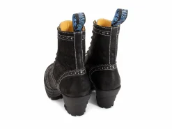 Fluevog Shoes Bebop | Lace-Up Brogue Boot Black Fashion