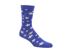 Fluevog Shoes Bianca Vog Socks | Large Stars Sock Navy/Beige Flash Sale