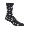 Fluevog Shoes Bianca Vog Socks | Large Stars Sock Black/Metallic Silver Cheap