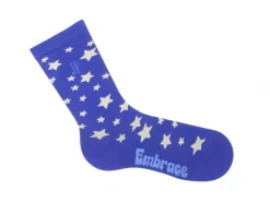 Fluevog Shoes Bianca Vog Socks | Large Stars Sock Navy/Beige Shop