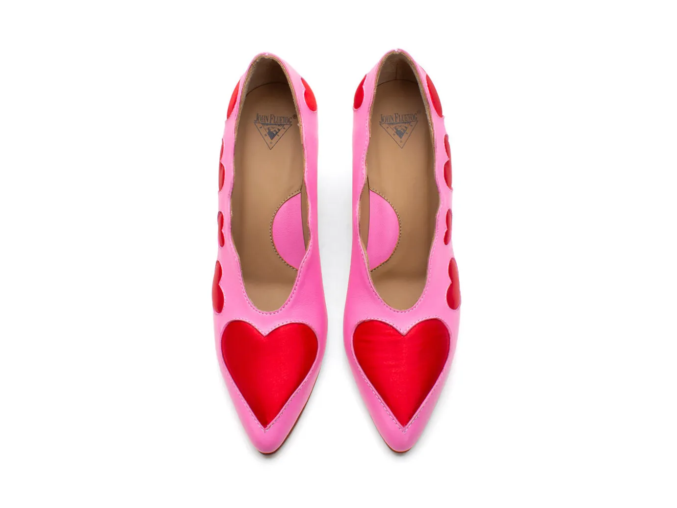 Fluevog Shoes Blaise | Pump With Applique Pink/Red Cheap