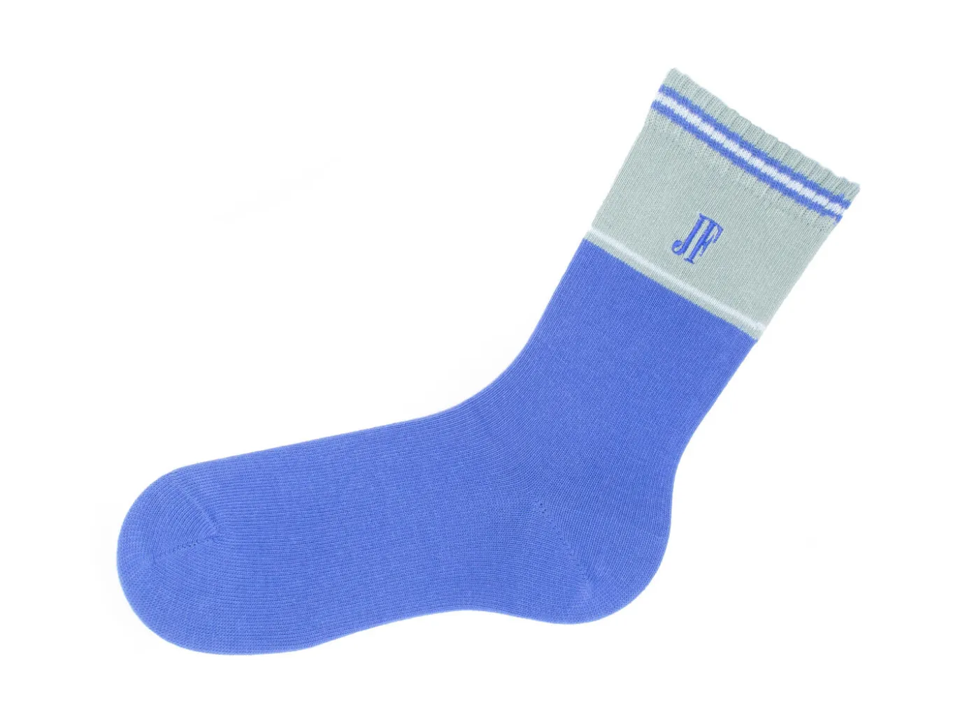 Fluevog Shoes Citta Vog Socks | Thick Colourblock Sock Blue/Green Shop