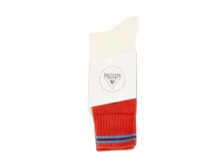 Fluevog Shoes Citta Vog Socks | Thick Colourblock Sock Cream/Red Shop