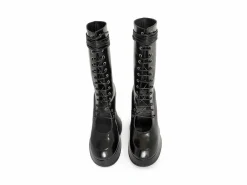 Fluevog Shoes Corset Boot | Lace-Up Corset Boot Black Flash Sale
