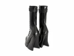 Fluevog Shoes Corset Boot | Lace-Up Corset Boot Black Best