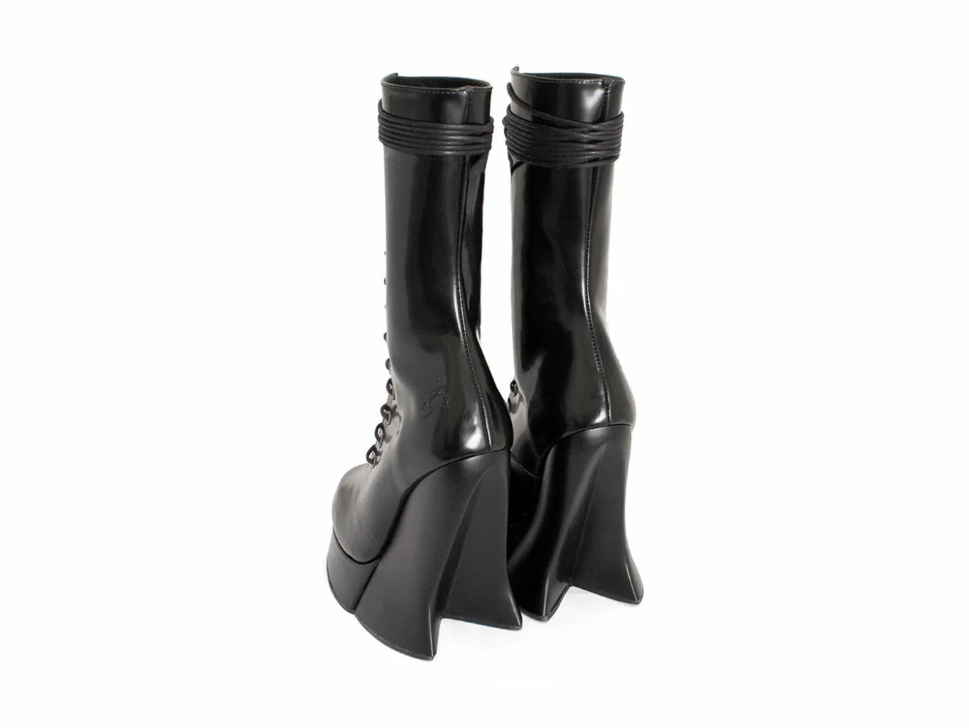 Fluevog Shoes Corset Boot | Lace-Up Corset Boot Black Best