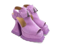 Fluevog Shoes Daisy | T-Strap Platform Heel Purple New