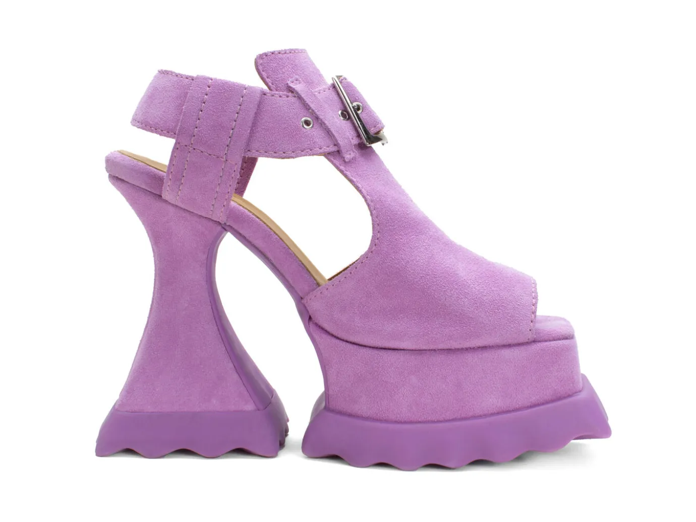 Fluevog Shoes Daisy | T-Strap Platform Heel Purple New