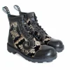 Fluevog Shoes Derby Swirl (6 Eye) | Classic Derby Boot Black Jacquard Online