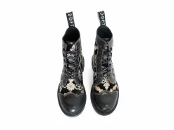 Fluevog Shoes Derby Swirl (6 Eye) | Classic Derby Boot Black Jacquard Online