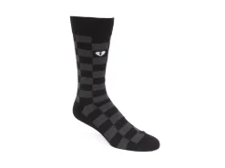 Fluevog Shoes Diego Vog Socks | Checkered Sock Black/Grey Cheap