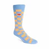 Fluevog Shoes Diego Vog Socks | Checkered Sock Orange/Blue New