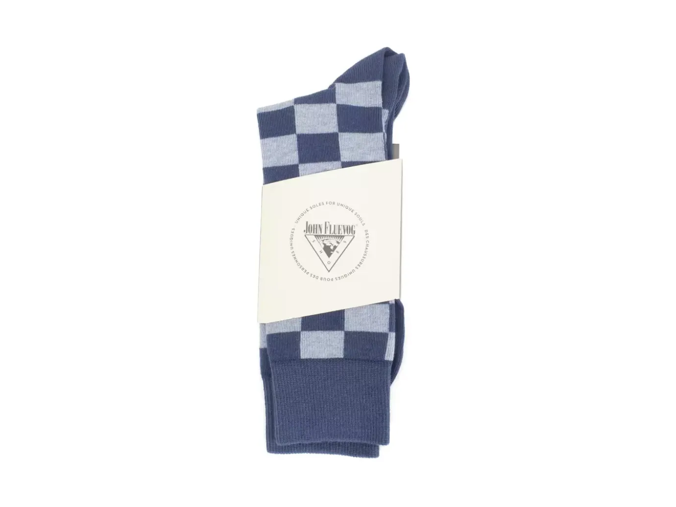 Fluevog Shoes Diego Vog Socks | Checkered Sock Blue Combo Online