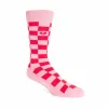 Fluevog Shoes Diego Vog Socks | Checkered Sock Pink/Red Shop