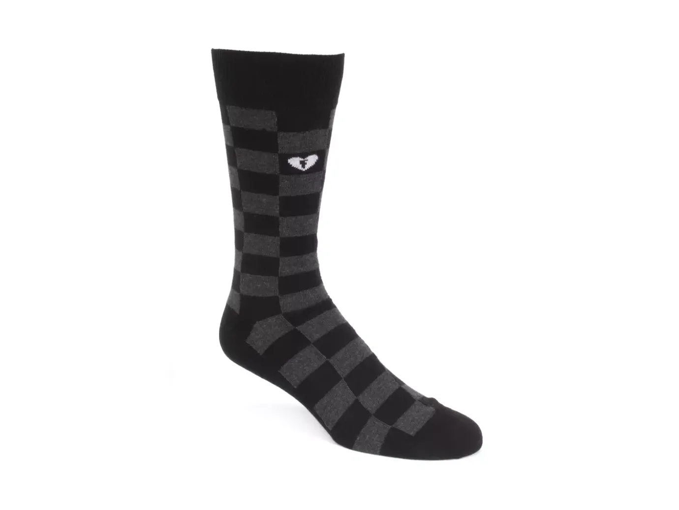 Fluevog Shoes Diego Vog Socks | Checkered Sock Black/Grey Flash Sale