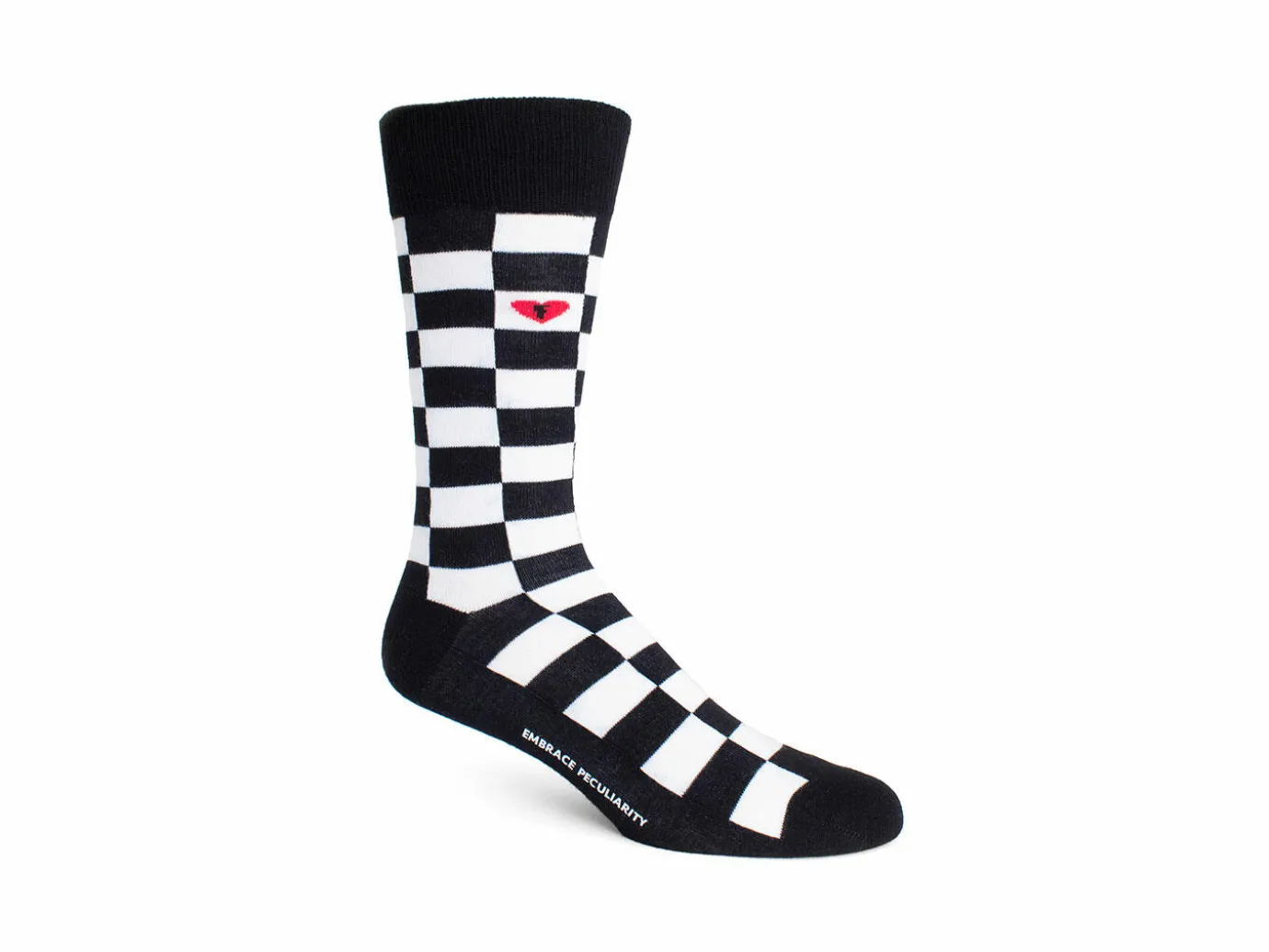 Fluevog Shoes Diego Vog Socks | Checkered Sock Black/White Best Sale