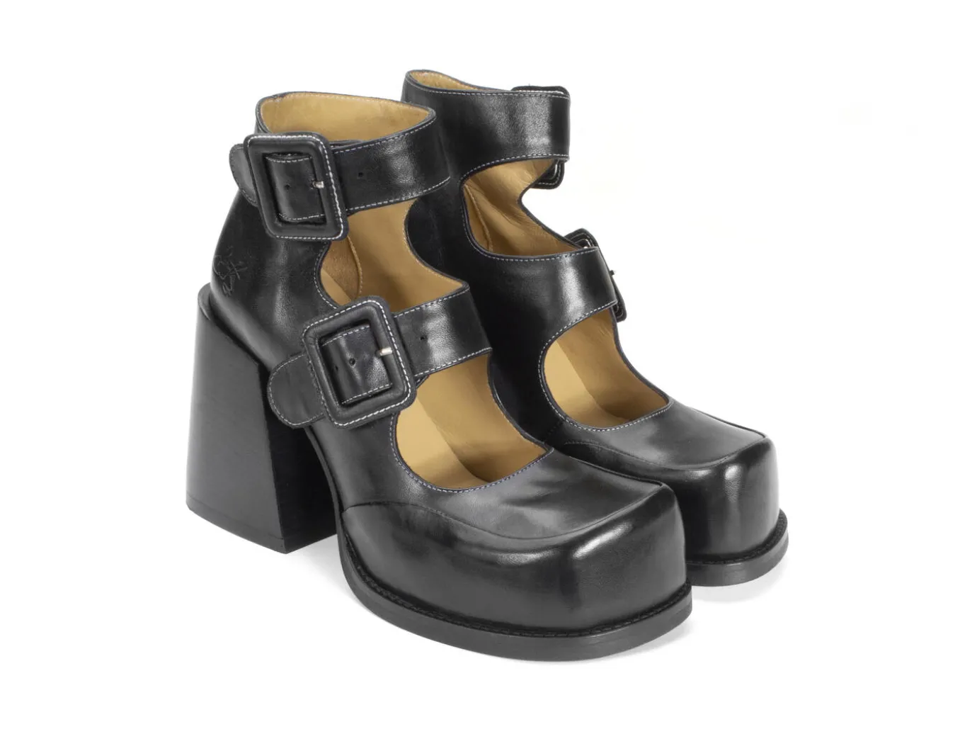 Fluevog Shoes Dionna | Double-Strap Shoe Black Best