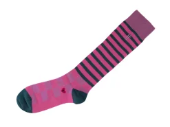 Fluevog Shoes Domino Vog Socks | Striped And Checkered Sock Pink/Blue Best