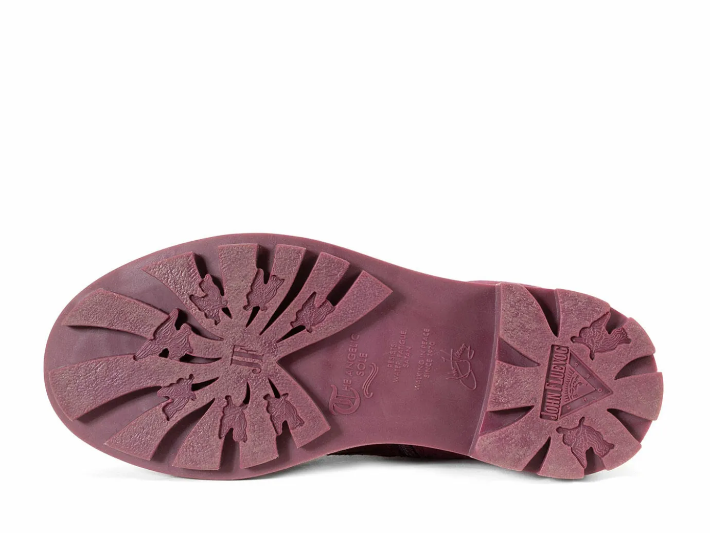 Fluevog Shoes Duffy | Tall Boot With Ruffled Tongue Purple/Green Outlet