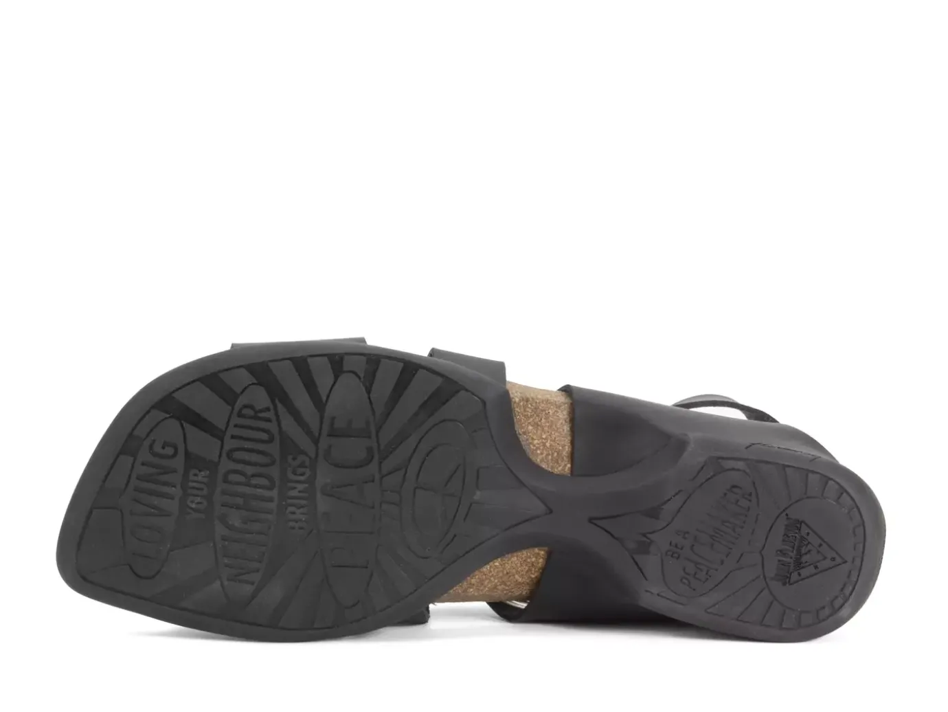 Fluevog Shoes Earley | Leather Strap Sandal Black Sale