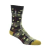 Fluevog Shoes Ebi Vog Socks | Plaid And Stars Sock Black Best