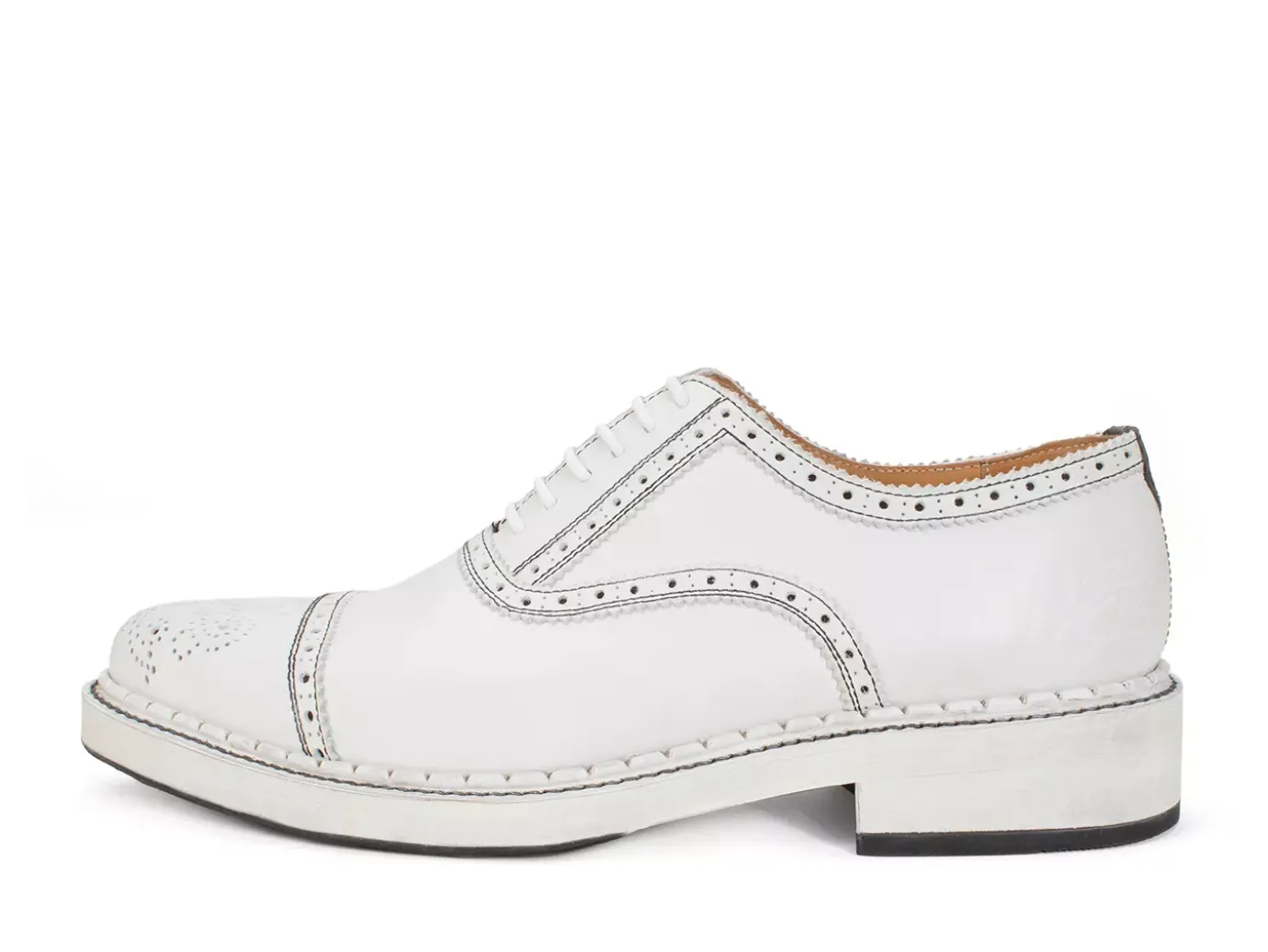 Fluevog Shoes Edda | Modern Brogue Shoe White Sale