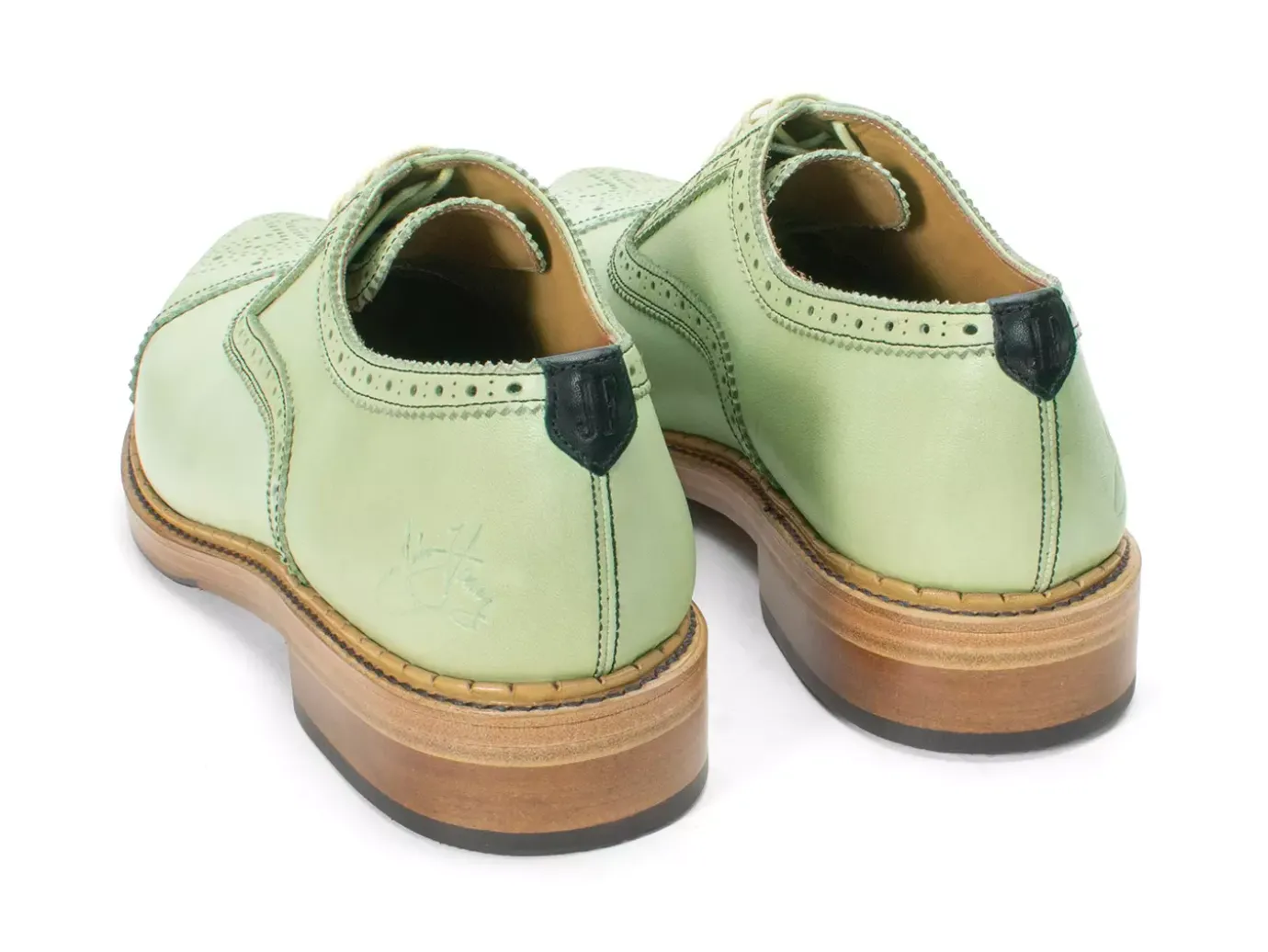 Fluevog Shoes Edda | Modern Brogue Shoe Green Sale