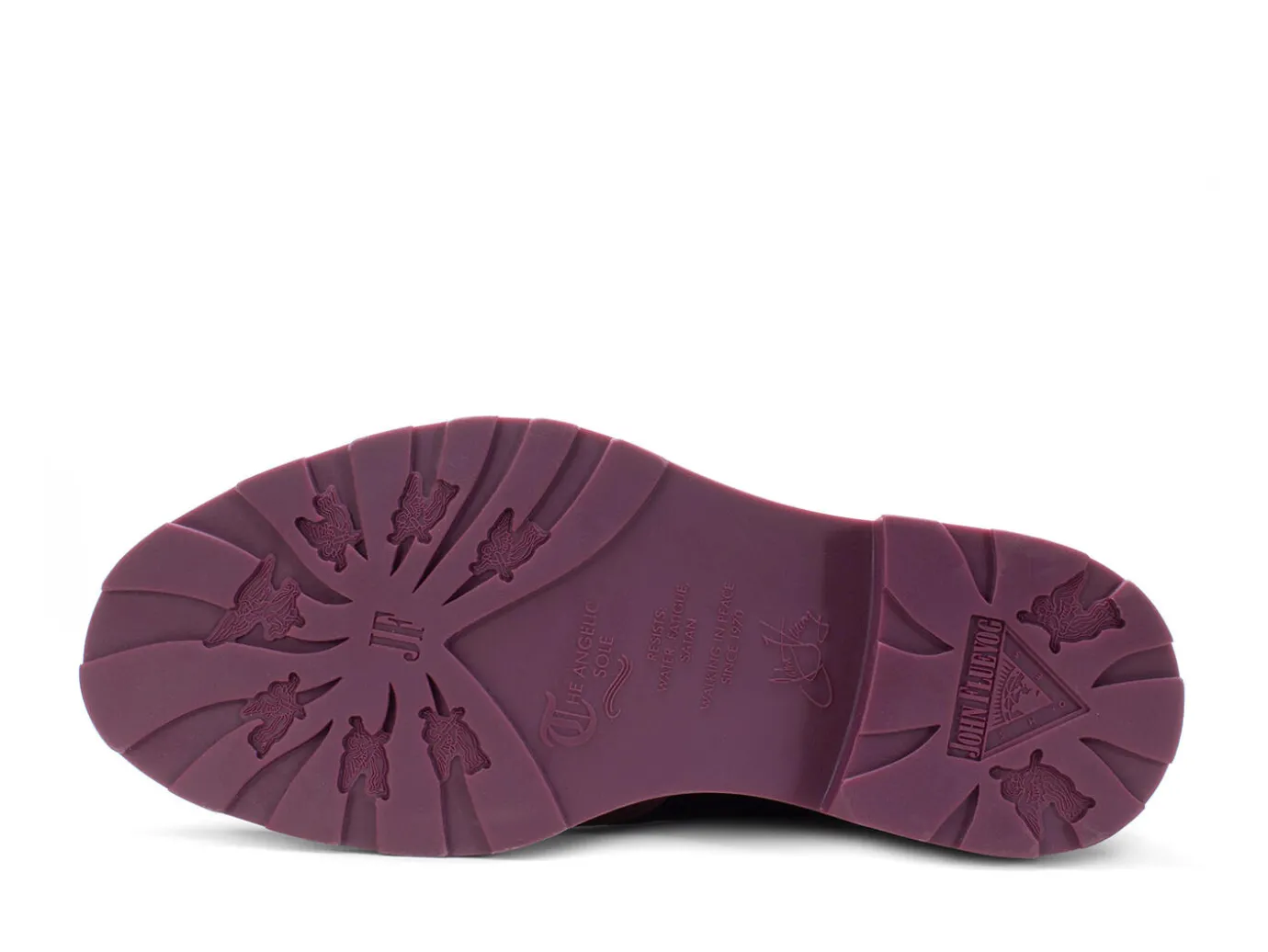 Fluevog Shoes Felix | Wingtip Brogue With Neoprene Black/Purple Hot
