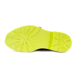 Fluevog Shoes Felix | Wingtip Brogue With Neoprene Black/Lime Discount