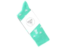 Fluevog Shoes Fine Vog Socks | Sock With Hearts Teal Cheap