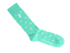 Fluevog Shoes Fine Vog Socks | Sock With Hearts Teal Cheap
