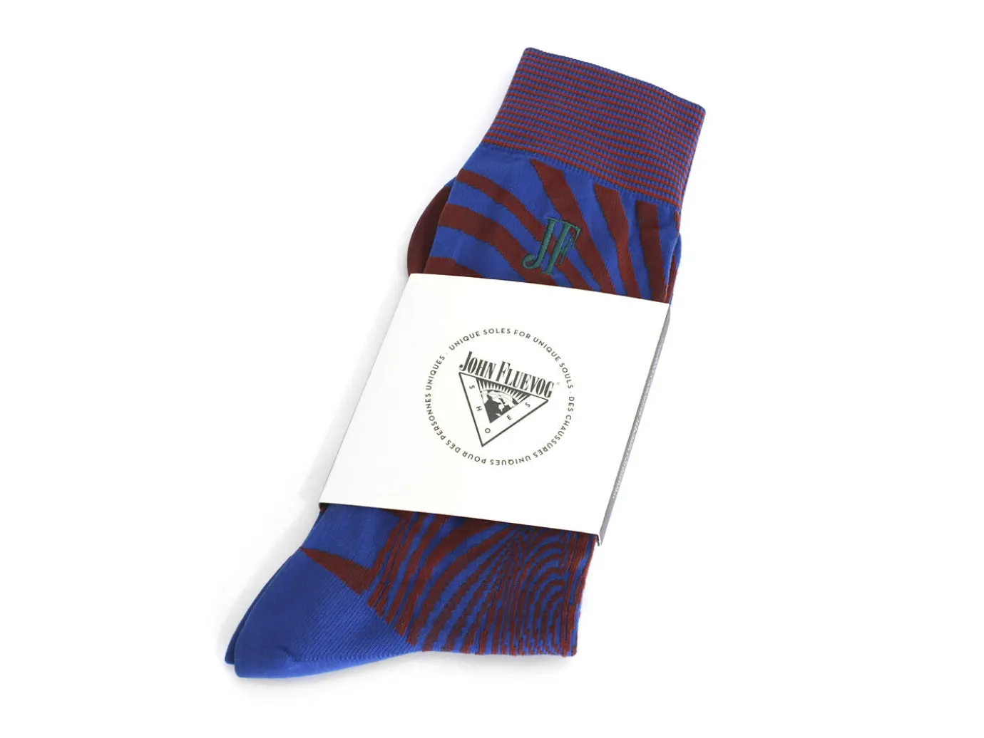 Fluevog Shoes Ford Vog Socks | Optical Illusion Sock Blue/Copper Best