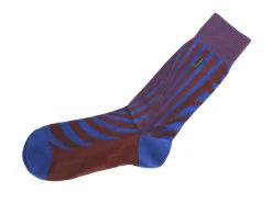 Fluevog Shoes Ford Vog Socks | Optical Illusion Sock Blue/Copper Best