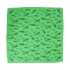Fluevog Shoes F-This Bandana Scarf | Wool And Silk Headscarf Green/Black Flash Sale