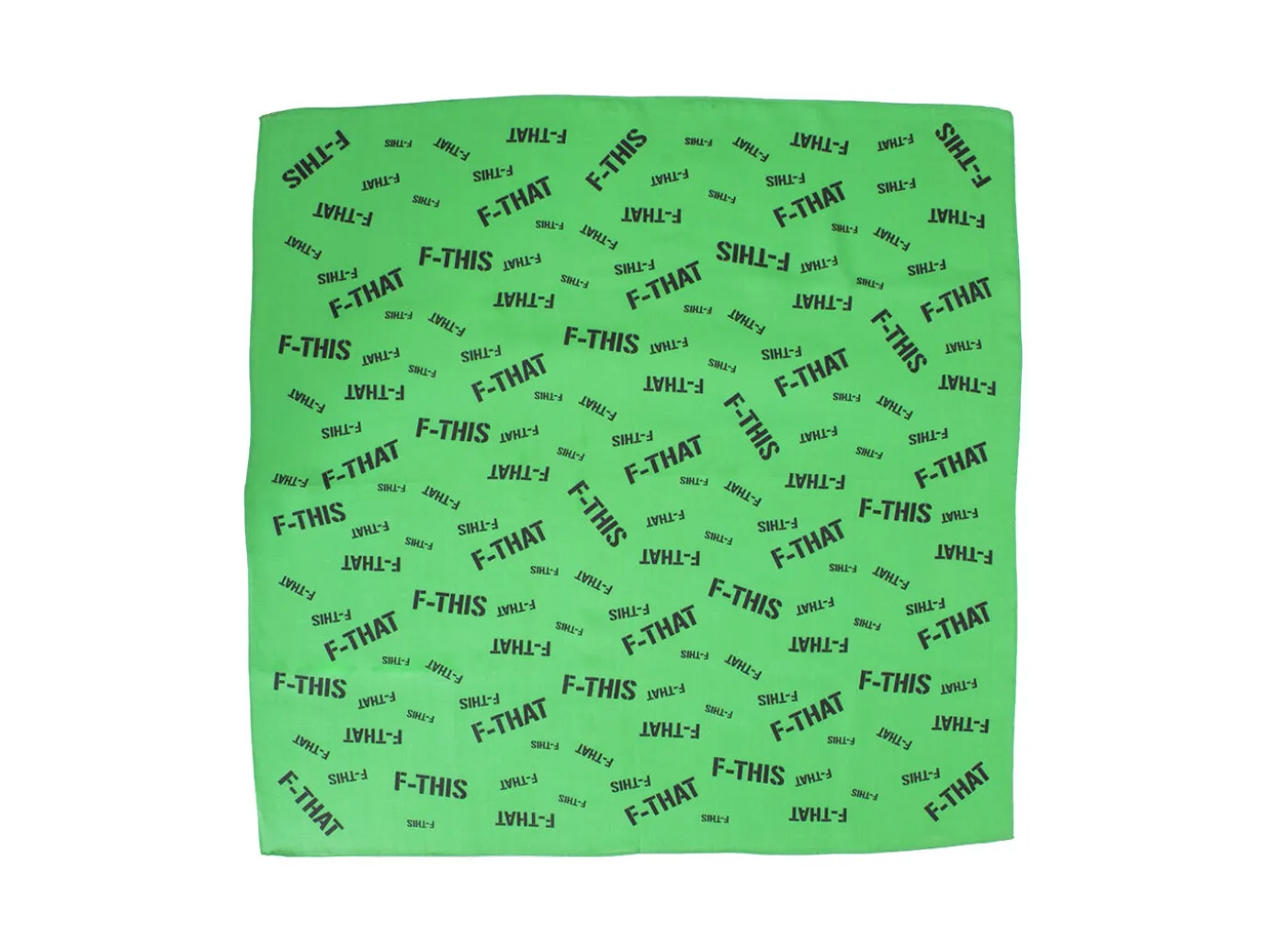 Fluevog Shoes F-This Bandana Scarf | Wool And Silk Headscarf Green/Black Flash Sale